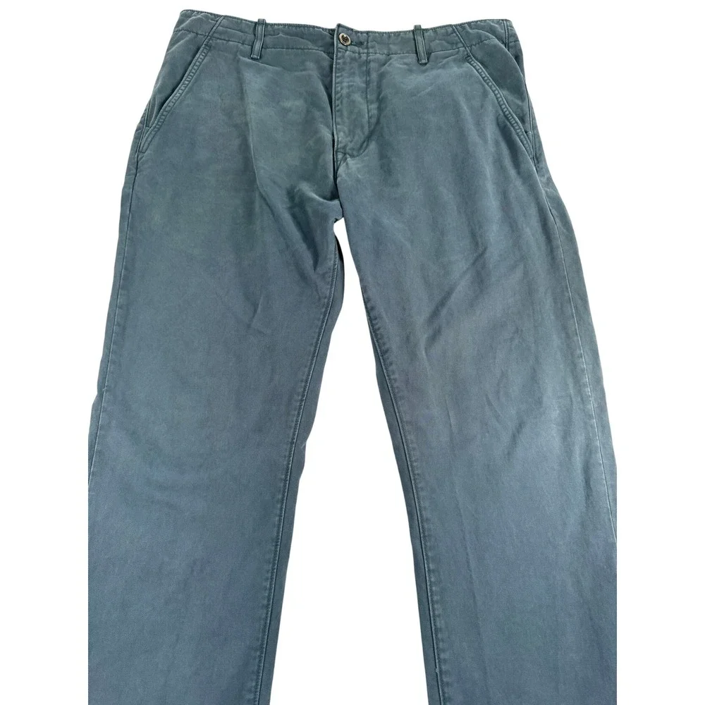 Levis Chino Pants Men 34x32 Blue Straight Leg 100% Cotton White‎ Tab Classic